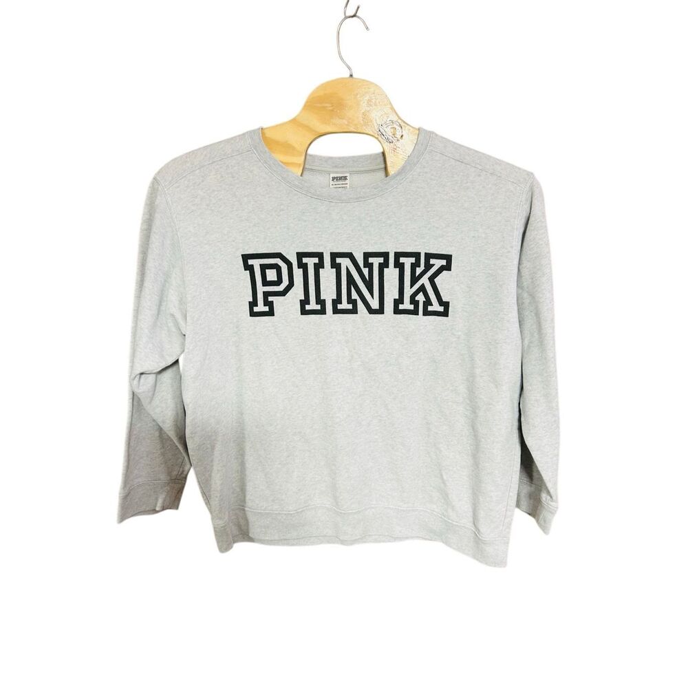 PINK Victoria’s Secret XL Grey and Black Sweatshirt - Picture 1 of 4